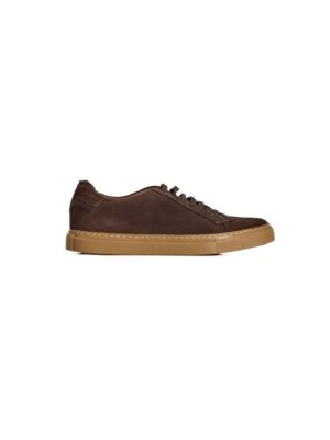 Roberto Pepe Luxury Brown Calfskin Men Sneaker