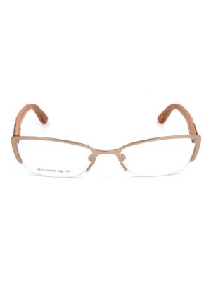 Alexander McQueen Brown Metal Frames