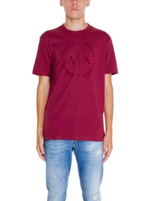 Armani Exchange Bordeaux Cotton T-Shirt