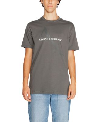 Armani Exchange Gray Cotton T-Shirt