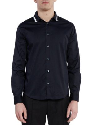 Armani Exchange Blue Cotton Shirt