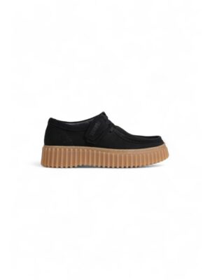Clarks Black Suede Leather Flat Shoe