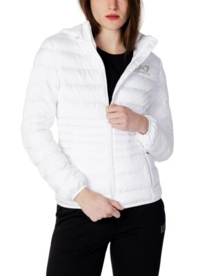 EA7 Emporio Armani White Polyester Jackets & Coat