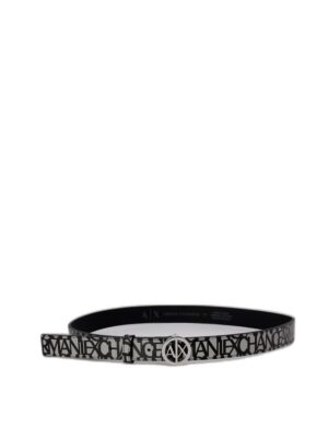 Armani Exchange Gray Polyester Belt
