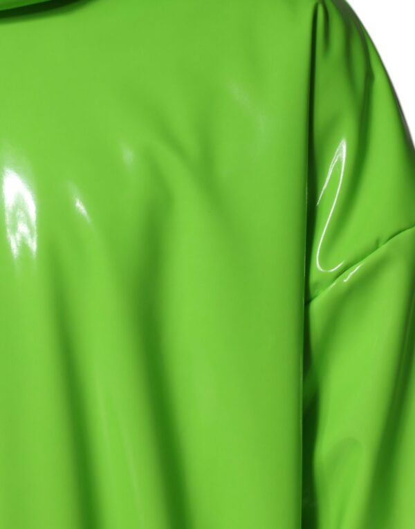 Dolce & Gabbana Green Polyester Hooded Men Pullover Sweater - Image 6
