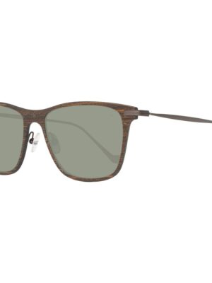 Hackett Brown Wood And Metal Sunglasses