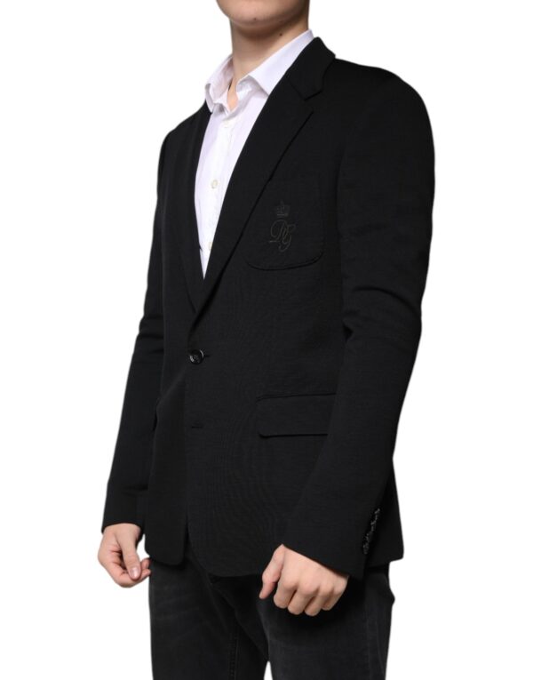 Dolce & Gabbana Black Wool Single Breasted Formal Blazer - Image 3