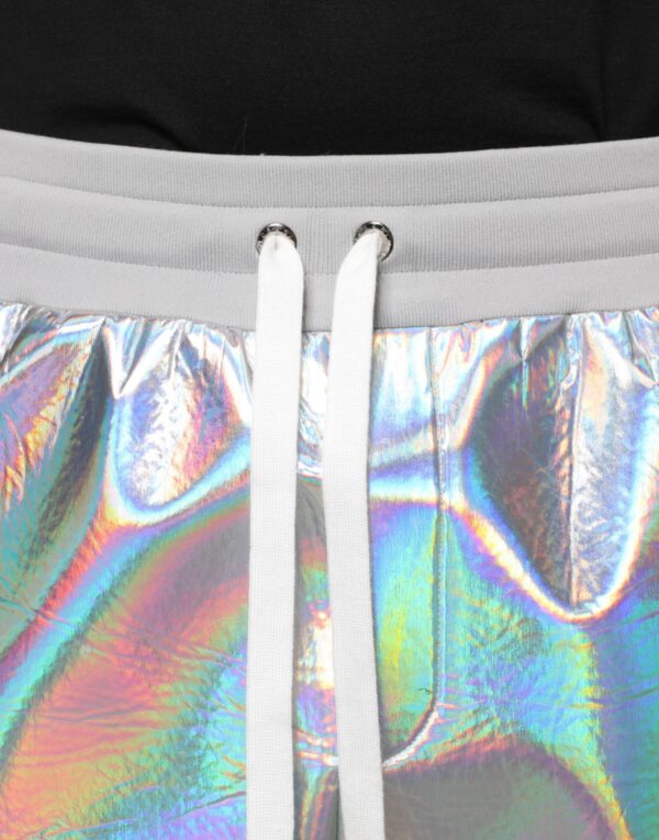 Dolce & Gabbana Silver Iridescent Men Jogger Sweatpants Pants - Image 5