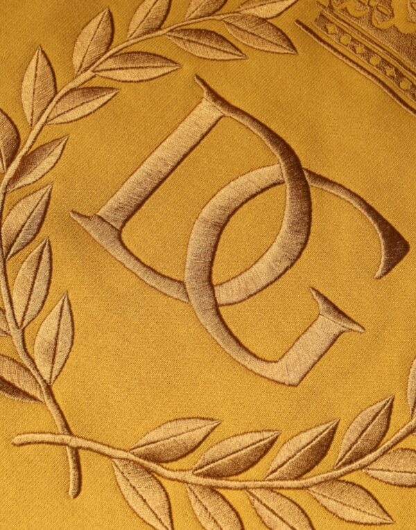 Dolce & Gabbana Mustard DG Hooded Men Sweatshirt Sweater - Image 8