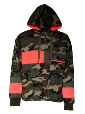 Dolce & Gabbana Multicolor Camouflage Hooded Men Sweatshirt Sweater
