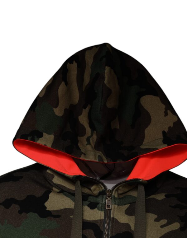 Dolce & Gabbana Multicolor Camouflage Hooded Men Sweatshirt Sweater - Image 3