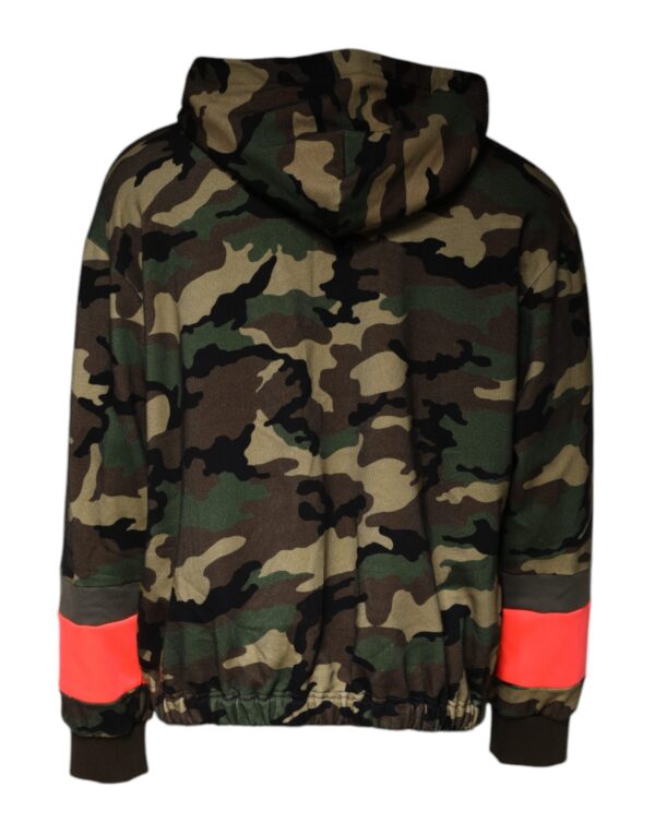 Dolce & Gabbana Multicolor Camouflage Hooded Men Sweatshirt Sweater - Image 5