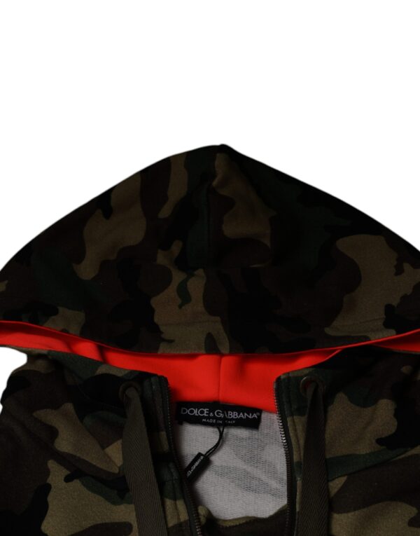 Dolce & Gabbana Multicolor Camouflage Hooded Men Sweatshirt Sweater - Image 6