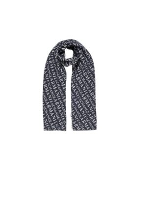 Armani Exchange Blue Polyamide Scarf