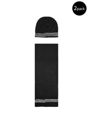 Armani Exchange Black Polyamide Scarf