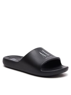 Armani Exchange Black And White Polyethylene Sandal