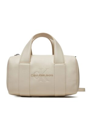 Calvin Klein Jeans Beige Synthetic Leather Handbag