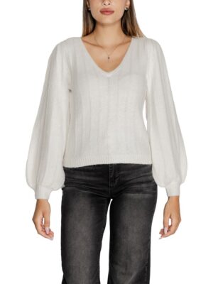 Guess White Polyester Sweater