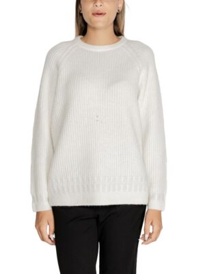 Guess White Polyester Sweater
