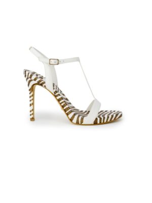 Guess White Leather Sandal