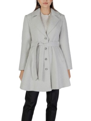 Guess Gray Polyester Jackets & Coat