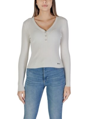 Guess Cream Viscose Tops & T-Shirt