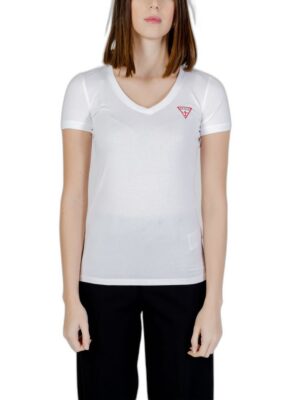 Guess White Cotton Tops & T-Shirt