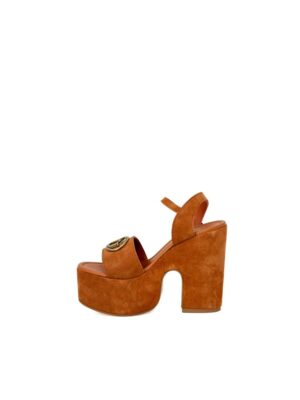 Guess Brown Suede Leather Sandal