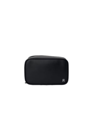 Tommy Hilfiger Black Leather Luggage And Travel