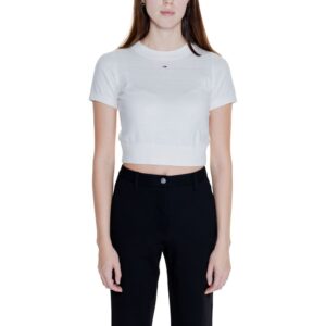 Tommy Hilfiger Jeans White Cotton Cotton Tops & T-Shirt