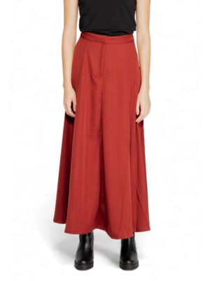 Vero Moda Red Polyester Skirt