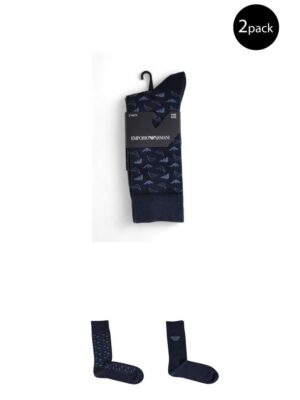 Emporio Armani Underwear Blue Cotton Sock
