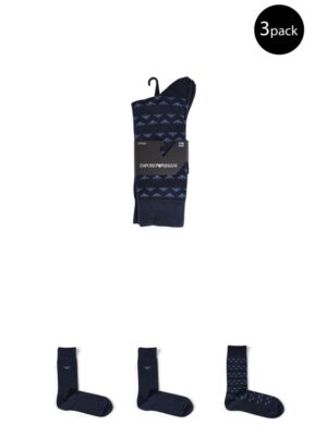 Emporio Armani Underwear Blue Cotton Sock