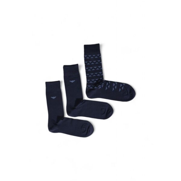 Emporio Armani Underwear Blue Cotton Sock - Image 2