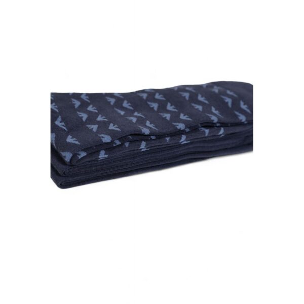 Emporio Armani Underwear Blue Cotton Sock - Image 3