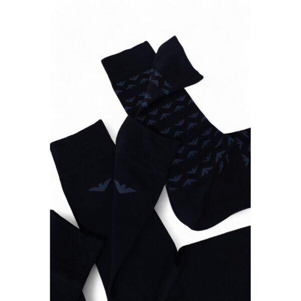 Emporio Armani Underwear Blue Cotton Sock - Image 4