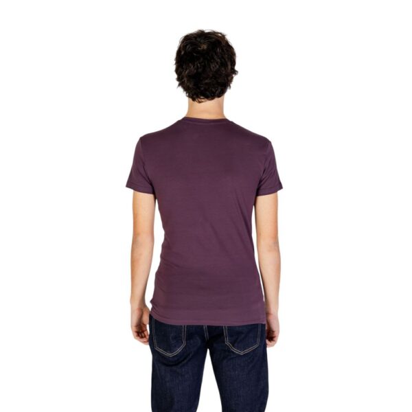 Emporio Armani Underwear Purple Cotton T-Shirt - Image 4