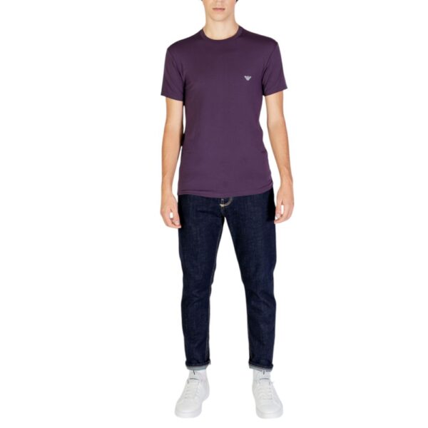 Emporio Armani Underwear Purple Modal T-Shirt - Image 3