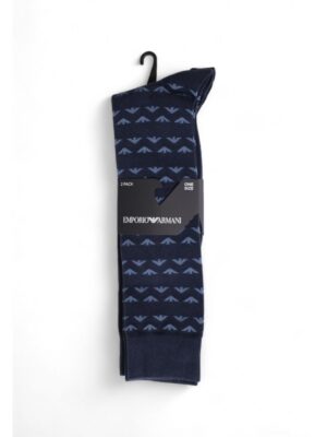 Emporio Armani Underwear Blue Cotton Sock