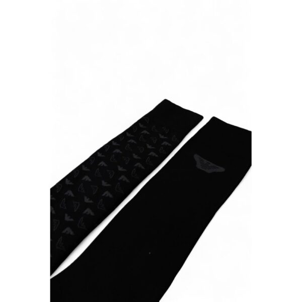 Emporio Armani Underwear Black Cotton Sock - Image 3