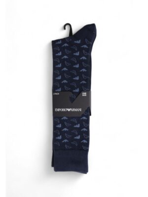 Emporio Armani Underwear Blue Cotton Sock