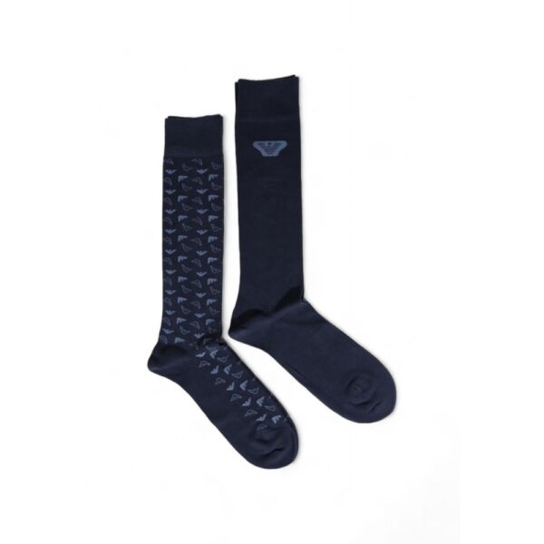 Emporio Armani Underwear Blue Cotton Sock - Image 2