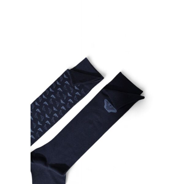 Emporio Armani Underwear Blue Cotton Sock - Image 3