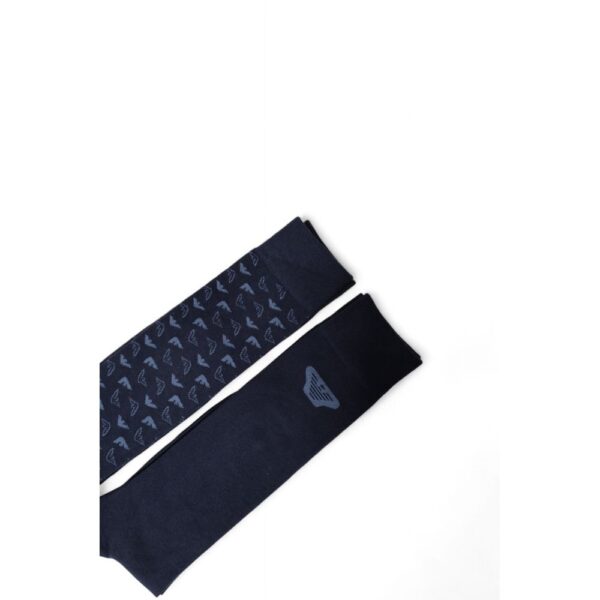 Emporio Armani Underwear Blue Cotton Sock - Image 4