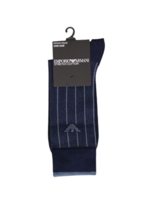 Emporio Armani Underwear Blue Cotton Sock