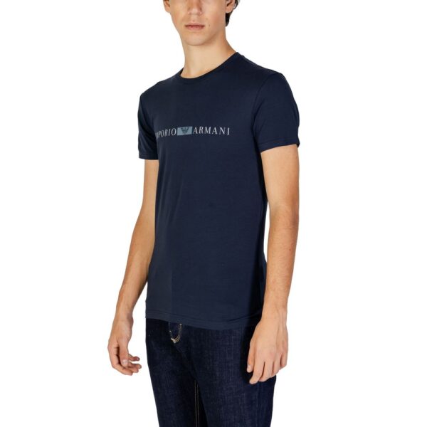 Emporio Armani Underwear Blue Cotton T-Shirt - Image 2