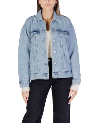 Vero Moda Light Blue Cotton Jackets & Coat