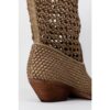 ASH Beige Leather Boot - Image 4