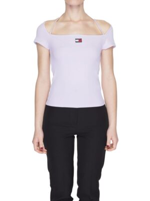 Tommy Hilfiger Jeans Purple Recycled Polyester Tops & T-Shirt