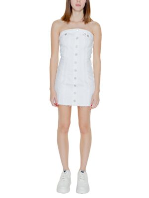 Tommy Hilfiger Jeans White Recycled Cotton Dress